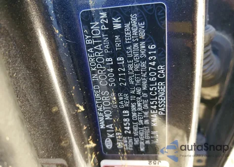 2020 Kia Stinger Gt1 из США, поврежденный, VIN KNAE45LC5L6074316